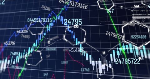 Financial Data with Chemical Structures Displayed on Graph - Download Free Stock Images Pikwizard.com