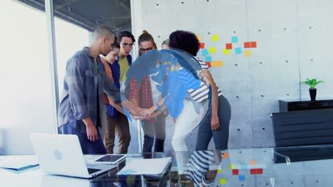 Diverse Team Unity with Global Connection Concept