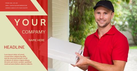 Courteous Delivery Person with Package for Customer Satisfaction - Download Free Stock Templates Pikwizard.com