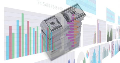 Financial Data Analysis with Currency and Graphs Overlay - Download Free Stock Images Pikwizard.com