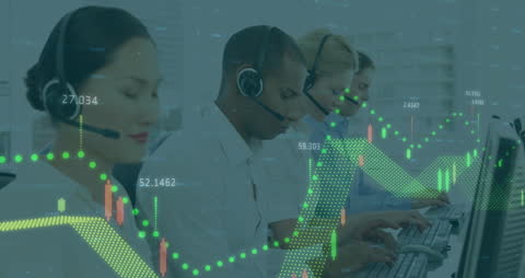 Business Conference Call with Stock Market Data Overlay