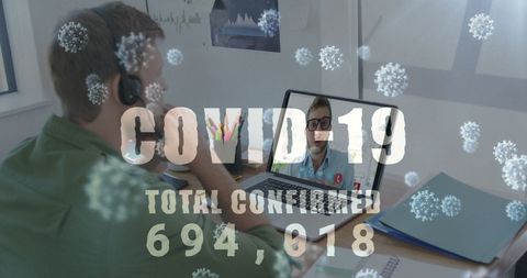 Video Call and COVID-19 Data Overlay