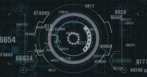 Futuristic Digital Interface with Data and Geometric Patterns - Download Free Stock Images Pikwizard.com