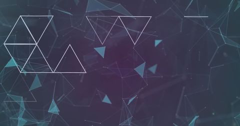 Abstract geometric network background with polygonal shapes