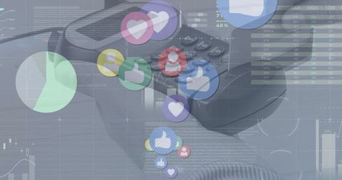 Digital Finance Technology with Social Media Icons - Download Free Stock Images Pikwizard.com