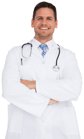 Transparent Confident Male Doctor with Arms Crossed - Download Free Stock Videos Pikwizard.com