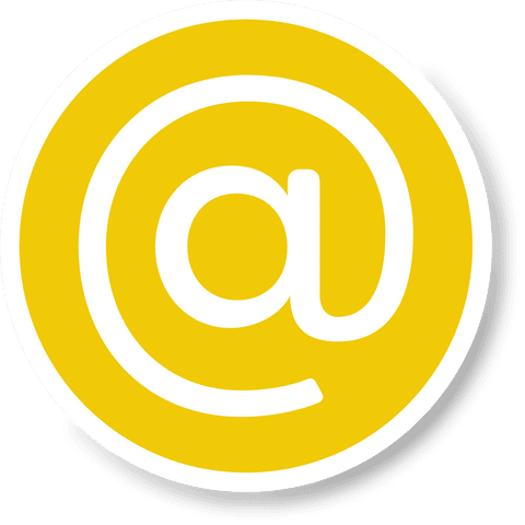 transparent at symbol on yellow circle for digital communication - Download Free Stock Videos Pikwizard.com