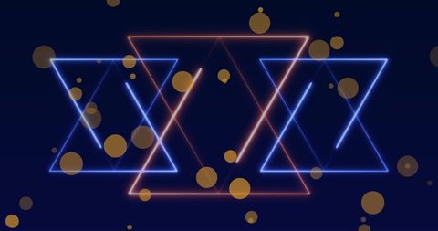 Retro Futuristic Neon Geometric Abstract Background - Download Free Stock Images Pikwizard.com