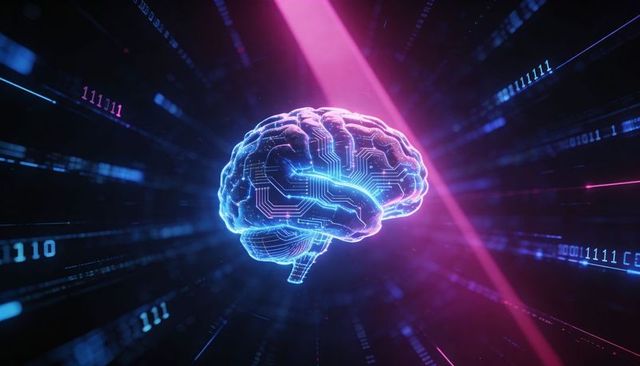 Holographic Neural Brain with Circuit Traces and Neon Binary Streams