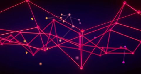 Abstract digital network geometry in futuristic style