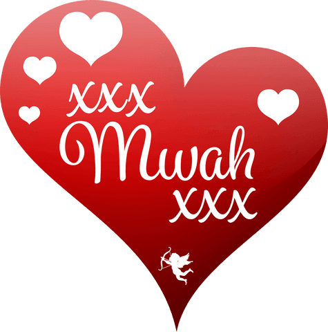 romantic red heart design with love text transparent background - Download Free Stock Videos Pikwizard.com