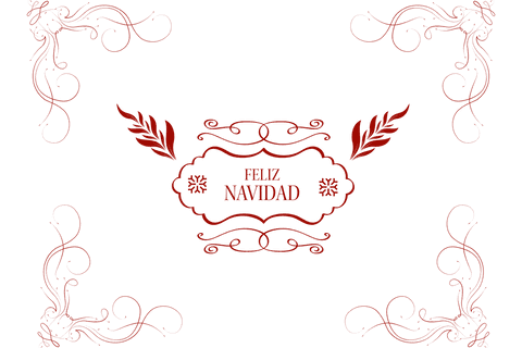 feliz navidad text with ornamental border on transparent background - Download Free Stock Videos Pikwizard.com