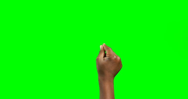 Black Hand Signaling Gesture on Green Background - Download Free Stock Images Pikwizard.com