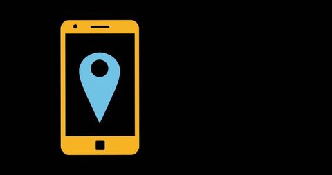 colorful smartphone with gps navigation concept on black background - Download Free Stock Images Pikwizard.com