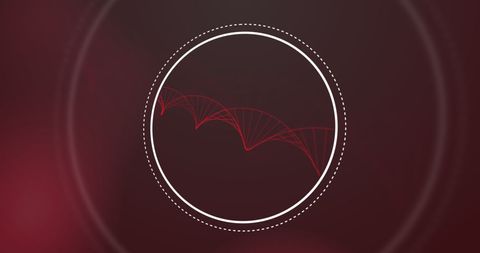 Red DNA Strand with Particles and Digital Scope Effects - Download Free Stock Images Pikwizard.com