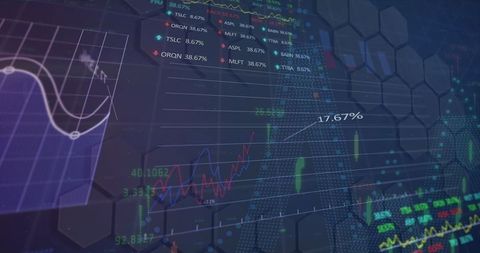 Digital Interface with Data Processing and Analytics Charts - Download Free Stock Images Pikwizard.com