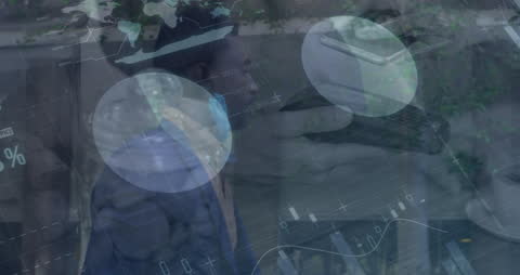 Global Shipping and Logistics with Digital Data Overlay