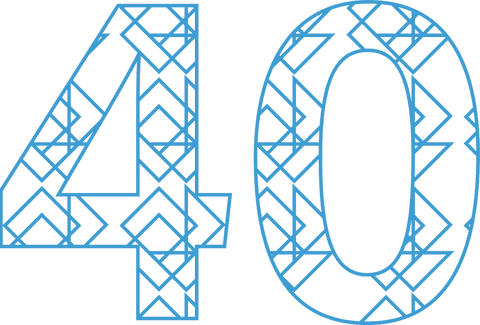 Blue Patterned 40 PNG on Transparent Background for Celebrations - Download Free Stock Videos Pikwizard.com