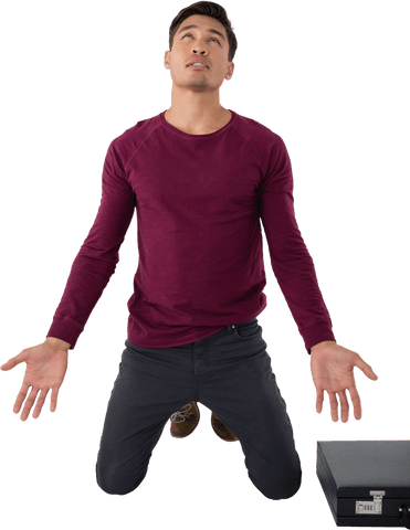 Businessman Pleading in Desperation with Transparent Background - Download Free Stock Videos Pikwizard.com