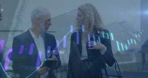 Business Professionals Analyzing Digital Financial Growth Trends - Download Free Stock Images Pikwizard.com