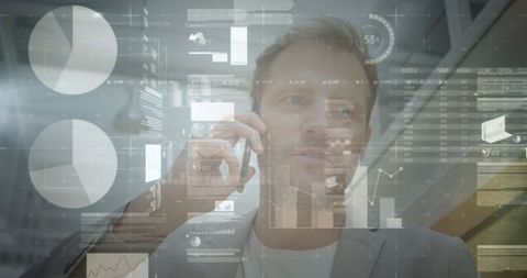 Businessman Engaged in Financial Data Management - Download Free Stock Images Pikwizard.com