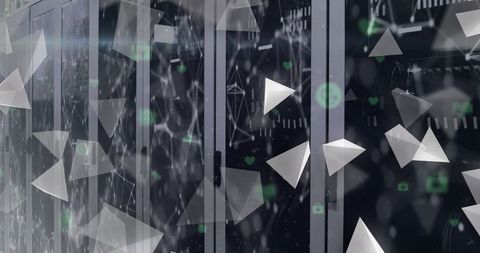 Futuristic 3D Interface in Data Server Room - Download Free Stock Images Pikwizard.com