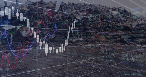 Data Processing Visualized Over Landfill Background