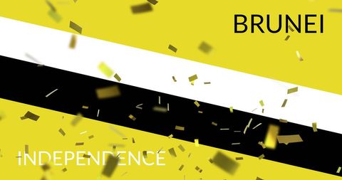 Brunei Independence Celebration Concept with Confetti - Download Free Stock Images Pikwizard.com