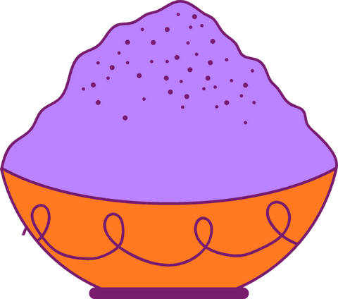 abstract orange bowl with purple granules on transparent background - Download Free Stock Videos Pikwizard.com