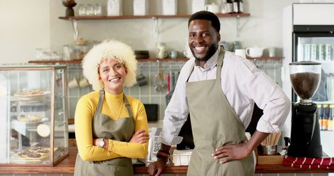 Diverse Barista Team Collaborating in Cozy Cafe Environment - Download Free Stock Images Pikwizard.com