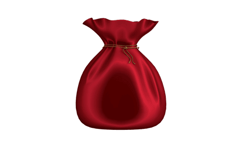 red satin sack isolated on transparent background ready for packaging - Download Free Stock Videos Pikwizard.com