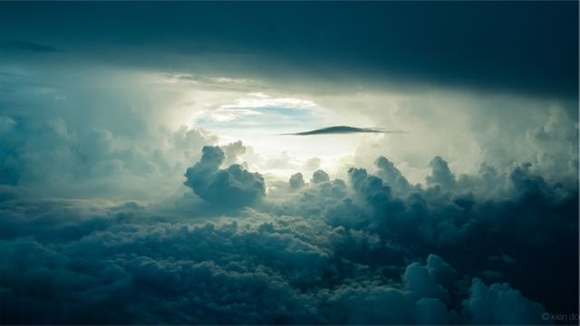 View of beautiful cloudscape in the sky. Nature and Atmosphere concept