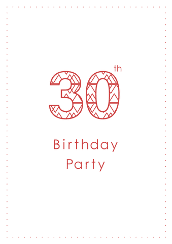 red patterned 30 on transparent format for birthday - Download Free Stock Videos Pikwizard.com