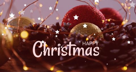 Festive Christmas Greeting with Merry Decoration Design
