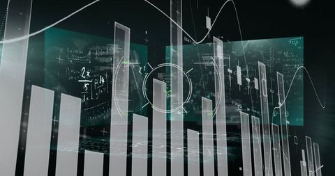 Complex Data Visualization over Digital Interface Background - Download Free Stock Images Pikwizard.com