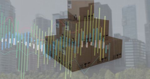 Logistics Decision-Making Using Data with Urban Skyline Background - Download Free Stock Images Pikwizard.com