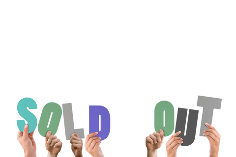 hands raising sold out lettering on transparent background - Download Free Stock Videos Pikwizard.com