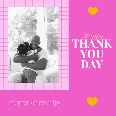 Happy Thank You Day with Father Hugging Daughter - Download Free Stock Templates Pikwizard.com