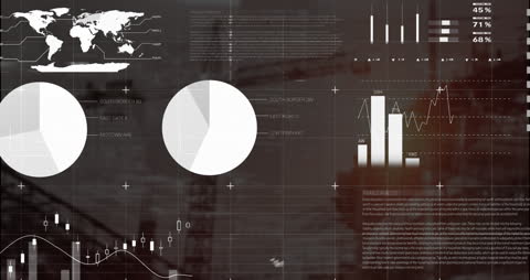 Digital Animation of Data Interface with Technical Glitches and Equations