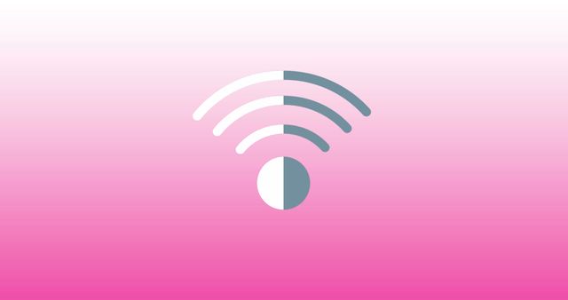 Wifi Icon Over Vibrant Pink Background Representing Connectivity - Download Free Stock Images Pikwizard.com