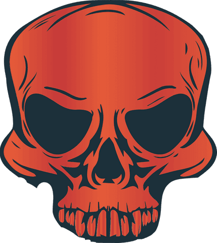 red skull illustration on transparent background - Download Free Stock Videos Pikwizard.com