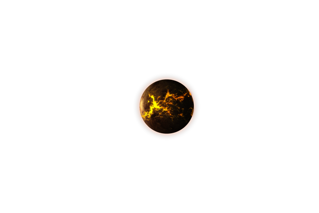 Transparent fiery yellow planet in dark space - Download Free Stock Videos Pikwizard.com