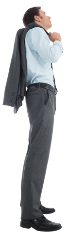 transparent confident businessman holding jacket - Download Free Stock Videos Pikwizard.com