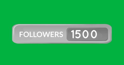 Follower Count Notification on Green Background - Download Free Stock Images Pikwizard.com