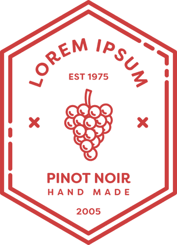 red pinot noir badge with grapes on transparent background - Download Free Stock Videos Pikwizard.com