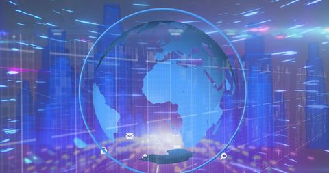 Digital Globalization Concept with Futuristic Data Elements - Download Free Stock Images Pikwizard.com