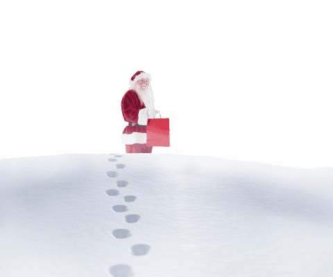 santa claus walking with gift bag in snow on transparent background - Download Free Stock Videos Pikwizard.com