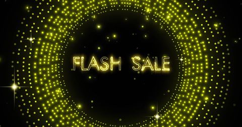 Flash Sale Announcement with Neon Light Design