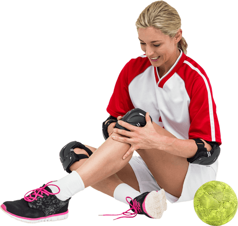 woman wearing knee pads sitting transparent background - Download Free Stock Videos Pikwizard.com