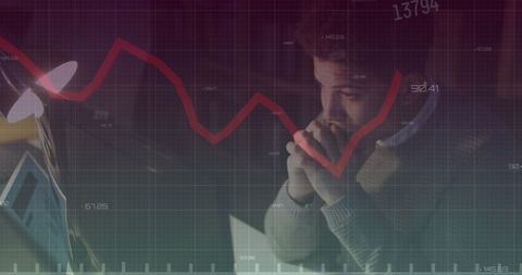 Thoughtful Businessman Analyzing Rising Market Trends